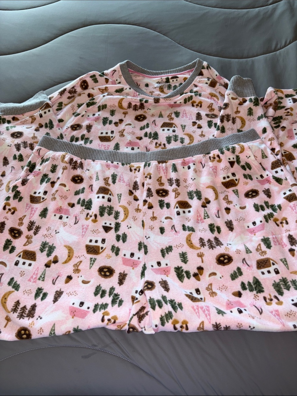 Cuddl Duds Women’s Pink Woodland Print Pajama Set NWT XXL - Picture 6 of 10